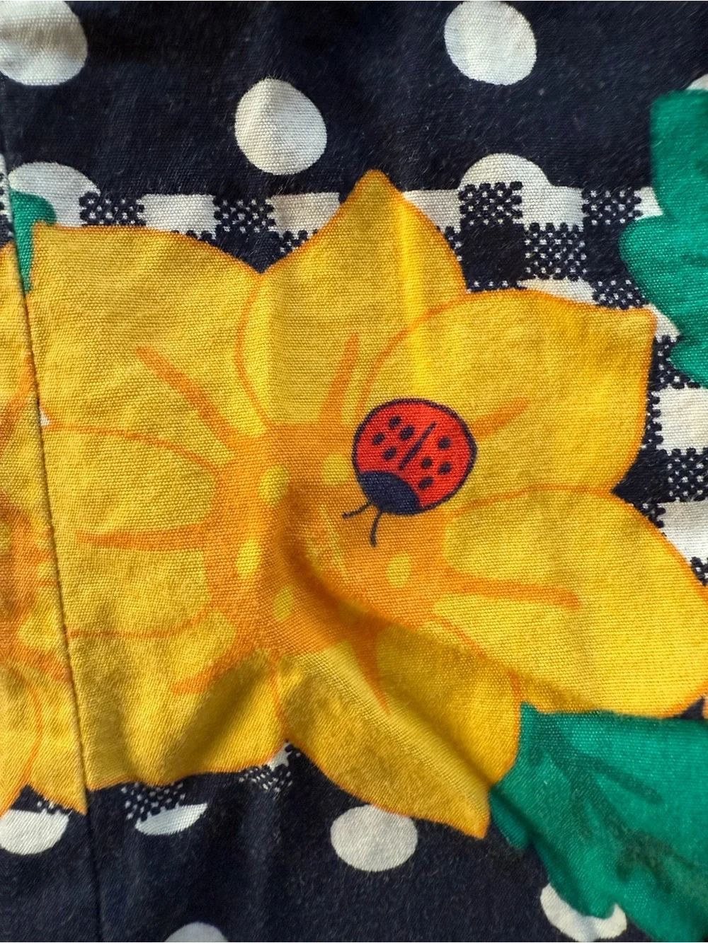 Vintage 90s Gymboree Sunflower Picnic Romper Small 12M- 2 1/2 Years Rainbow Tag